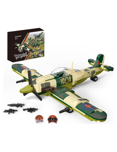 Set de Construcción Avión de Combate Spitfire TOY PLAYER 290 Piezas