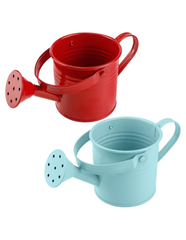 2 Regaderas de Metal para Niños LNQ LUNIQI 200ml Azul/Rojo