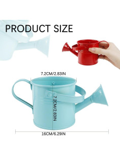 2 Regaderas de Metal para Niños LNQ LUNIQI 200ml Azul/Rojo 2