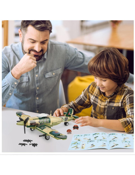Set de Construcción Avión de Combate Spitfire TOY PLAYER 290 Piezas