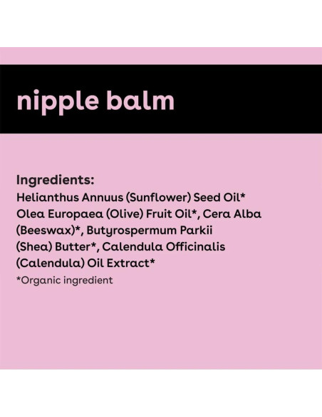 Bálsamo para Pezones Bamboobies Orgánico 28.35 g - Sin Lanolina