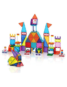 PicassoTiles 353pcs Ladrillos y Azulejos Magnéticos Educativos