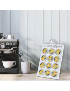 Organizador de K Cup ESON de 12 cápsulas, madera blanca 2