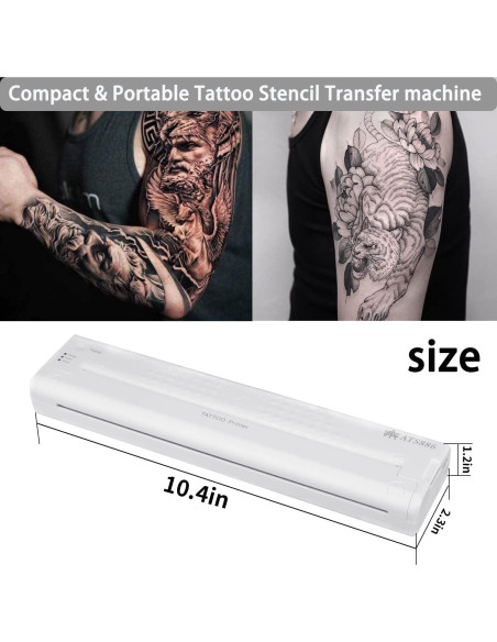 Impresora de Plantillas de Tatuaje YILONG ATS886 Inalámbrica Bluetooth