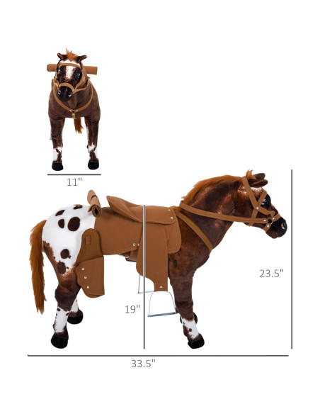 Caballo de Montar Qaba para Niños 3 a 5 Años con Sonido