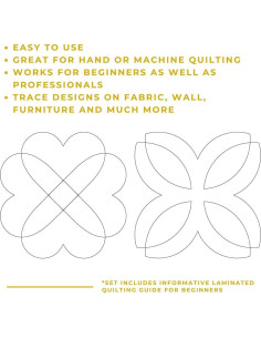 Set de 2 Plantillas de Acolchado Reutilizables 10x10 cm 2