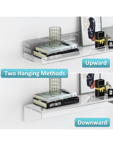 Estantes Flotantes Acrílicos Albumgit 2 Piezas 38.1 cm