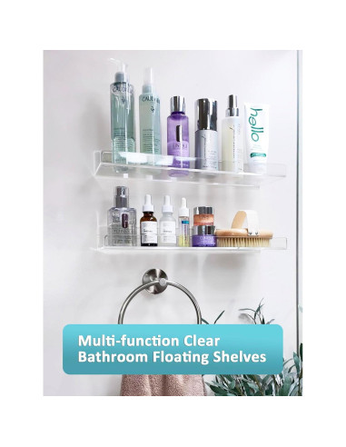 Estantes Flotantes Acrílicos Albumgit 2 Piezas 38.1 cm