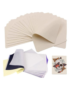 Kit de Práctica de Tatuajes Yuelong 40PCS - Piel Falsa y Papel