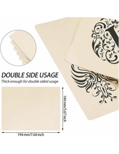 Kit de Práctica de Tatuajes Yuelong 40PCS - Piel Falsa y Papel 2