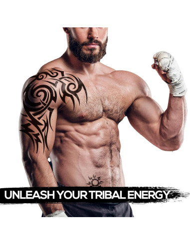 Tatuajes Temporales Impermeables Kotbs - 2 Hojas Totem Tribal