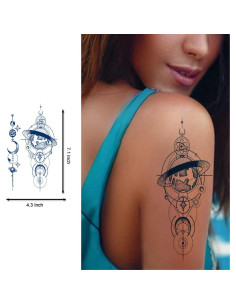 Tatuajes Temporales Semipermanentes PADOUN Espaciales 6 Hojas 2