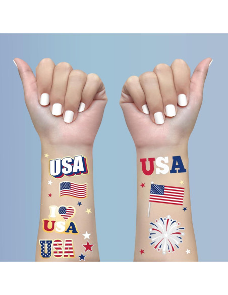 Tatuajes Temporales 4 de Julio AOYOO - 70 Diseños Americanos Tatuajes Temporales 4 de Julio AOYOO - 70 Diseños Americanos