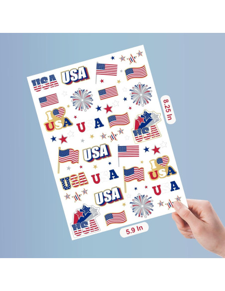 Tatuajes Temporales 4 de Julio AOYOO - 70 Diseños Americanos Tatuajes Temporales 4 de Julio AOYOO - 70 Diseños Americanos