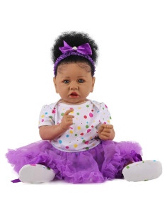 Muñeca Reborn Realista HOOMAI 58 cm Niña Africana Americana