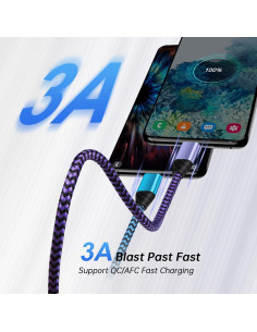 Cable de carga rápida USB C Flecom 0.91m 2Pack para Android 2