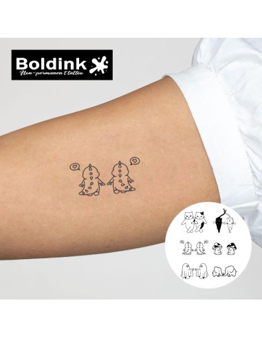 Tatuajes Semipermanentes Boldink - Animales Pequeños y Lindos