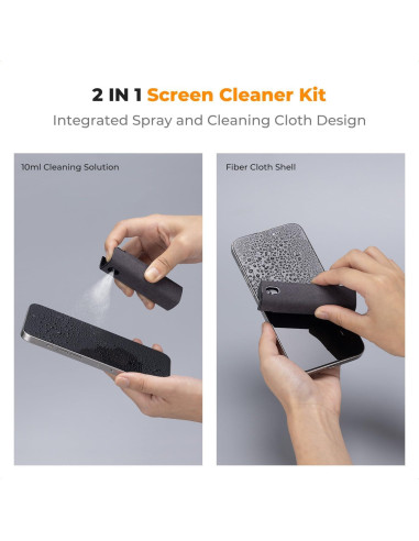 K&F CONCEPT Kit Limpiador Pantallas 2 Pcs Spray y Paño Microfibra