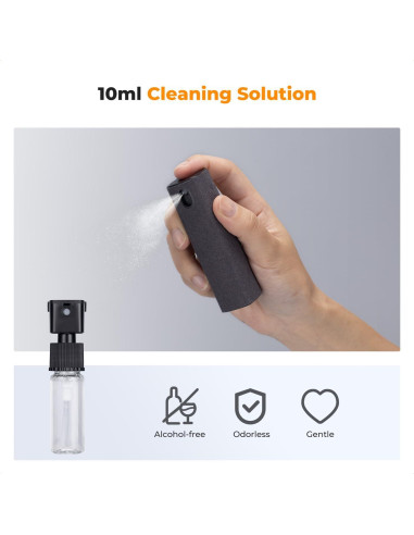 K&F CONCEPT Kit Limpiador Pantallas 2 Pcs Spray y Paño Microfibra