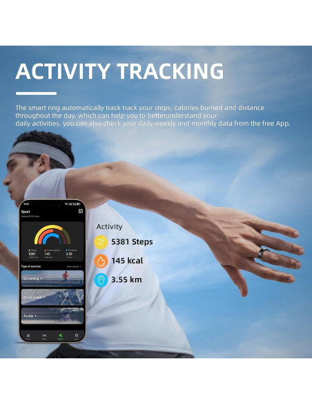 Anillo Inteligente Govllfoz 7 Negro Mate - Fitness, Sueño, Salud Anillo Inteligente Govllfoz 7 Negro Mate - Fitness, Sueño, Salud