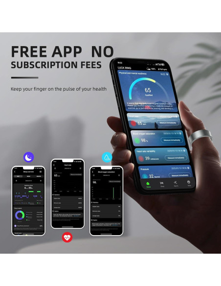 Anillo Inteligente Govllfoz 7 Negro Mate - Fitness, Sueño, Salud Anillo Inteligente Govllfoz 7 Negro Mate - Fitness, Sueño, Salud