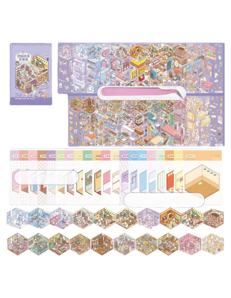 20 Sets Stickers 3D DIY Casa Affoto - Manualidades Creativas