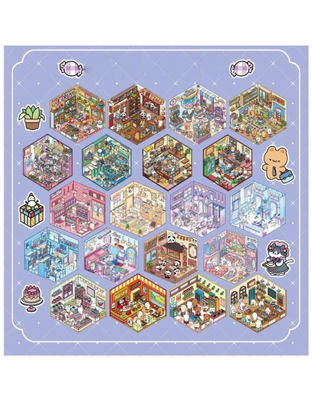 20 Sets Stickers 3D DIY Casa Affoto - Manualidades Creativas