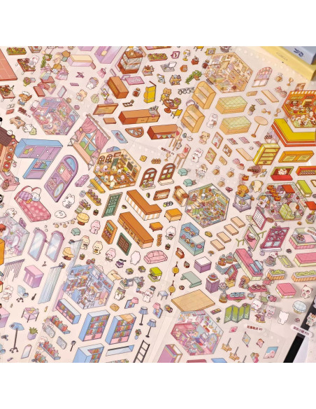 20 Sets Stickers 3D DIY Casa Affoto - Manualidades Creativas