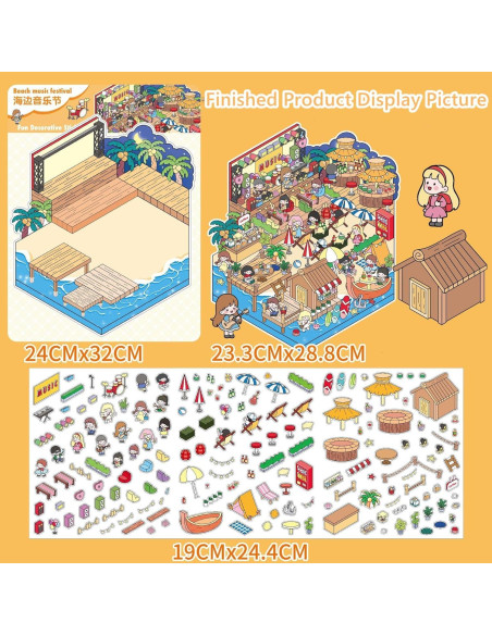 4 Juegos de Pegatinas 3D UoYYelly para Alivio del Estrés