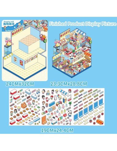 4 Juegos de Pegatinas 3D UoYYelly para Alivio del Estrés