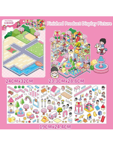 4 Juegos de Pegatinas 3D UoYYelly para Alivio del Estrés