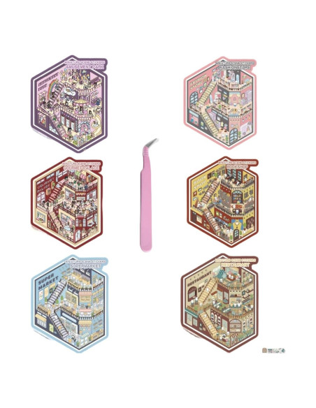 6 Sets Adhesivos 3D DIY Casa Affoto - Manualidades Creativas