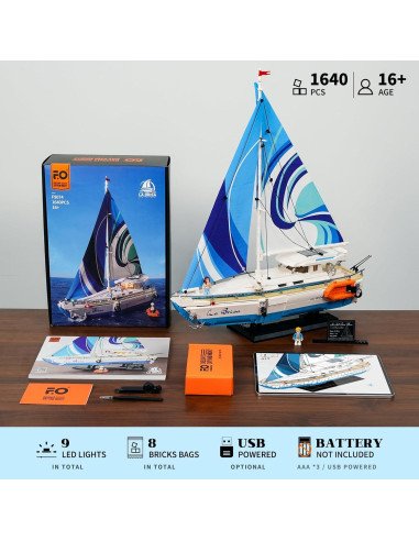 Velero La Brisa FUNWHOLE 1640 Piezas Modelo de Exhibición