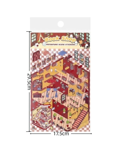 6 Sets Adhesivos 3D DIY Casa Affoto - Manualidades Creativas