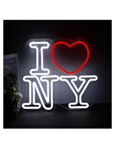 Luz de Neón LED Amor NY para Decoración de Pared 34.3x30.9cm