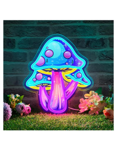 Luz de Neón LED Hongo Regulable JIARODEY 24.9x29.5cm