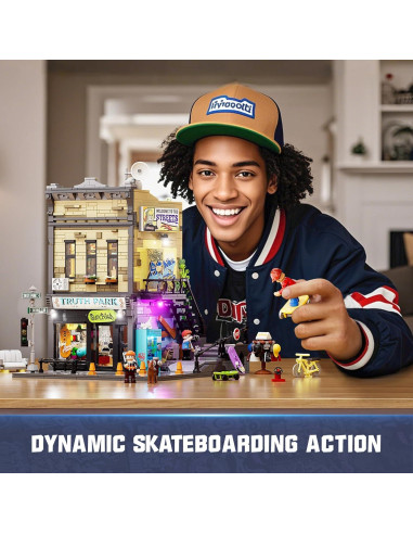 Set de Construcción FUNWHOLE Tienda de Patinaje 1573 Pcs