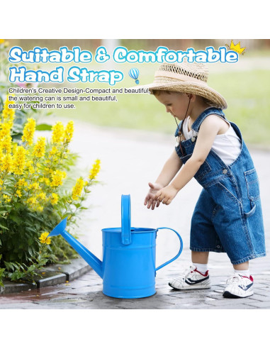 Regadera de Metal Finderomend 1.5L Azul para Niños