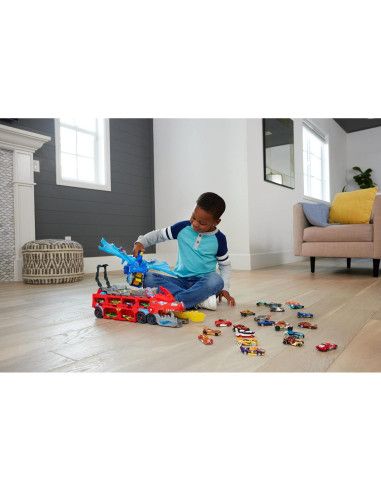 Juego de pista de coches Hot Wheels City Dragón Dual 2 Coches