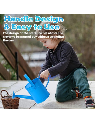 Regadera de Metal Finderomend 1.5L Azul para Niños