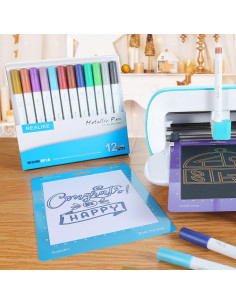 Set de 12 Bolígrafos Metálicos REALIKE para Cricut Joy/Xtra 2