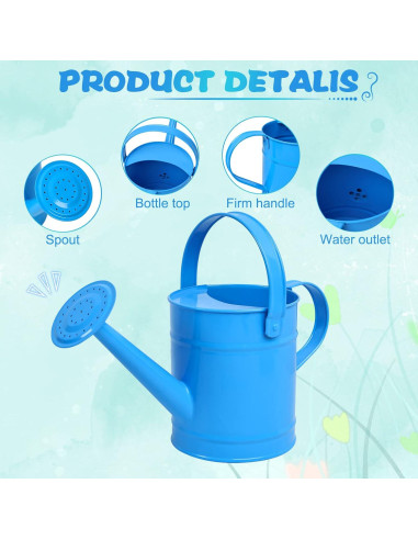 Regadera de Metal Finderomend 1.5L Azul para Niños