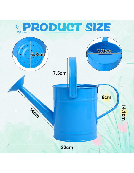 Regadera de Metal Finderomend 1.5L Azul para Niños