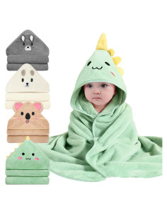Paquete de 4 Toallas de Bebé con Capucha ROXANEPIG 79x79cm