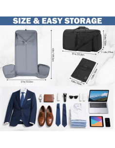 Bolsa Duffle de Ropa Convertible 55L HBL01MLA Negra 2