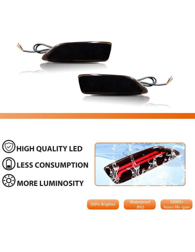 Lentes LED Rojos Ahumados ADIIL para Lexus CT200h y Corolla