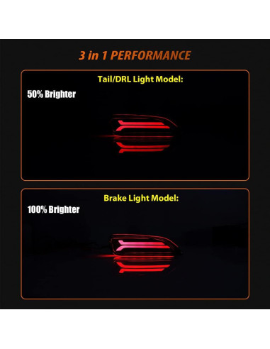 Lentes LED Rojos Ahumados ADIIL para Lexus CT200h y Corolla