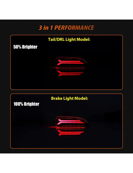 Lentes LED Rojos Ahumados ADIIL para Lexus CT200h y Corolla