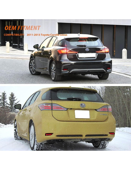 Lentes LED Rojos Ahumados ADIIL para Lexus CT200h y Corolla