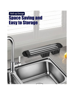 Escurridor de Platos Expandible CLNGAI Negro con Soporte 2